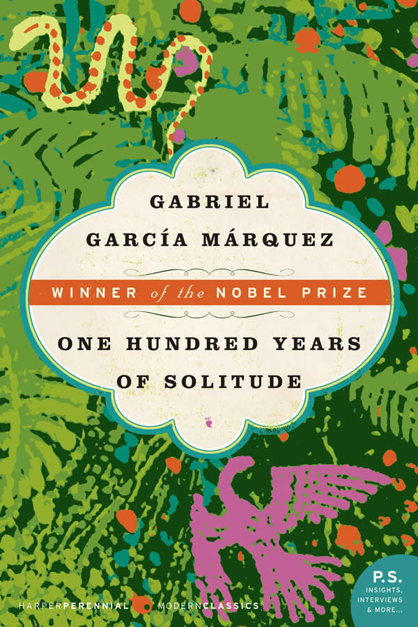 Cover of One Hundred Years of Solitude by Gabriel García Márquez.
