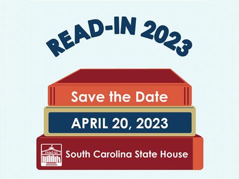 Read-In 2023. Save the date graphic.